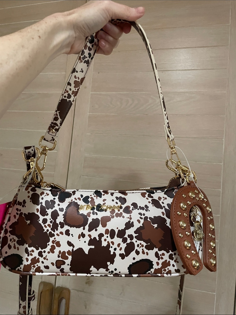 Betsey Johnson Cowgirl Bag (with crossbody strap snd horse shoe bag charm)